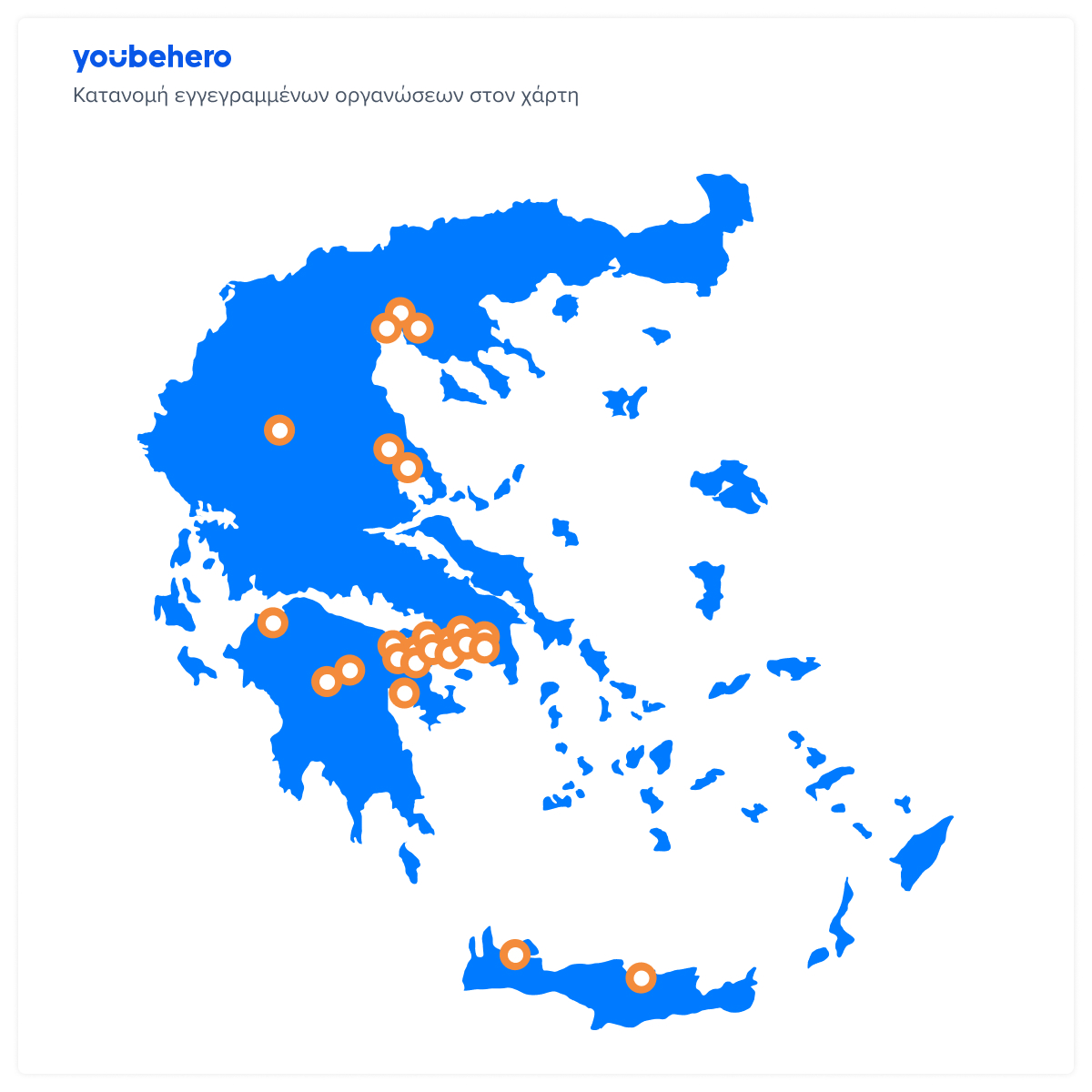 YouBeHero nonprofits on map απολογισμός