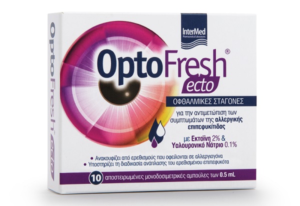 Συσκευασία του προϊόντος OptoFresh ecto της InterMed.
