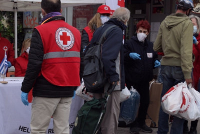 Ελληνικός Ερυθρός Σταυρός: Έκτακτη δράση ενεργητικής προσέγγισης αστέγων στο κέντρο της Αθήνας λόγω «Φίλιππου»
