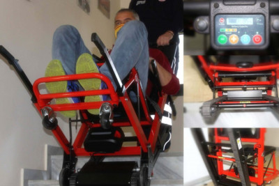 Δωρεά 4 ηλεκτροκίνητων καθισμάτων διακομιδής ασθενών με ερπύστριες στο ΕΚΑΒ Θεσσαλονίκης