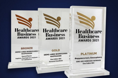 DEMO ABEE: Πλατινιένο, Χρυσό και Χάλκινο Βραβείο στα Healthcare Business Awards 2021