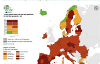Χάρτες ECDC: «Κοκκίνησε» όλη η Στερεά Ελλάδα και η Αχαΐα