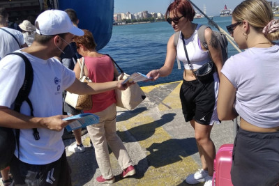 Ενημερωτική δράση του ΙΣΑ, με σύνθημα «Με την Υγεία Πλοηγό!», στο λιμάνι του Πειραιά