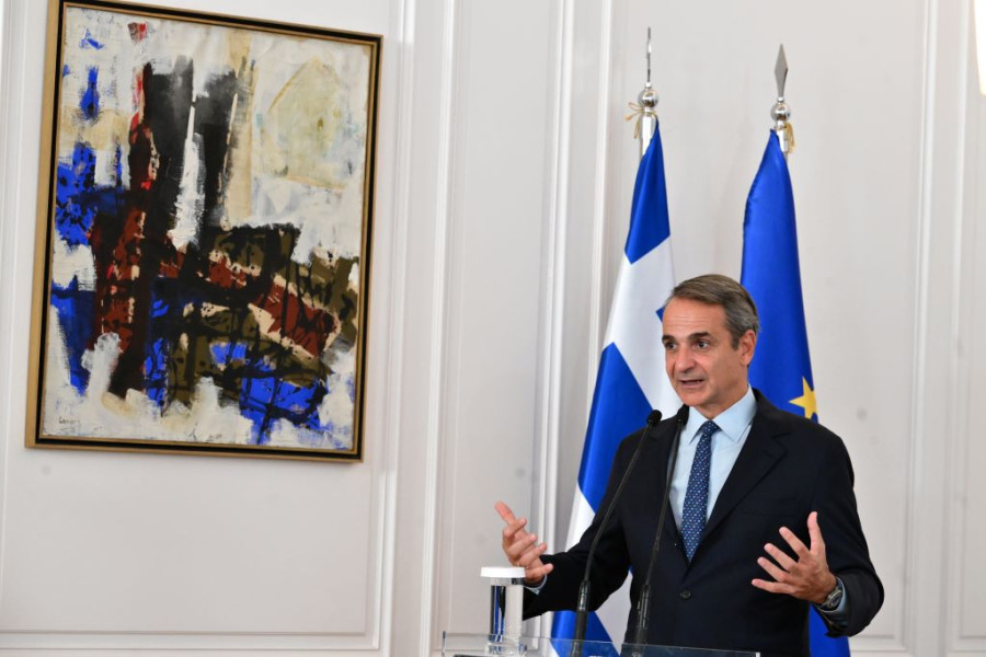 Ο Κυριάκος Μητσοτάκης στην ομιλία του για το νέο Εθνικό Πρότυπο Κέντρο για την Άνοια/EUROKINISSI.
