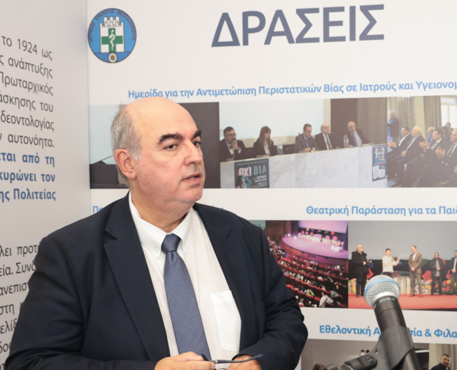 Ο πρόεδρος του Ιατρικού Συλλόγου Θεσσαλονίκης Νίκος Μπάτζιος.
