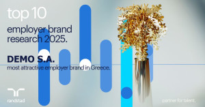 H DEMO αναδείχθηκε στους 10 πιο ελκυστικούς εργοδότες στην Ελλάδα για το 2025