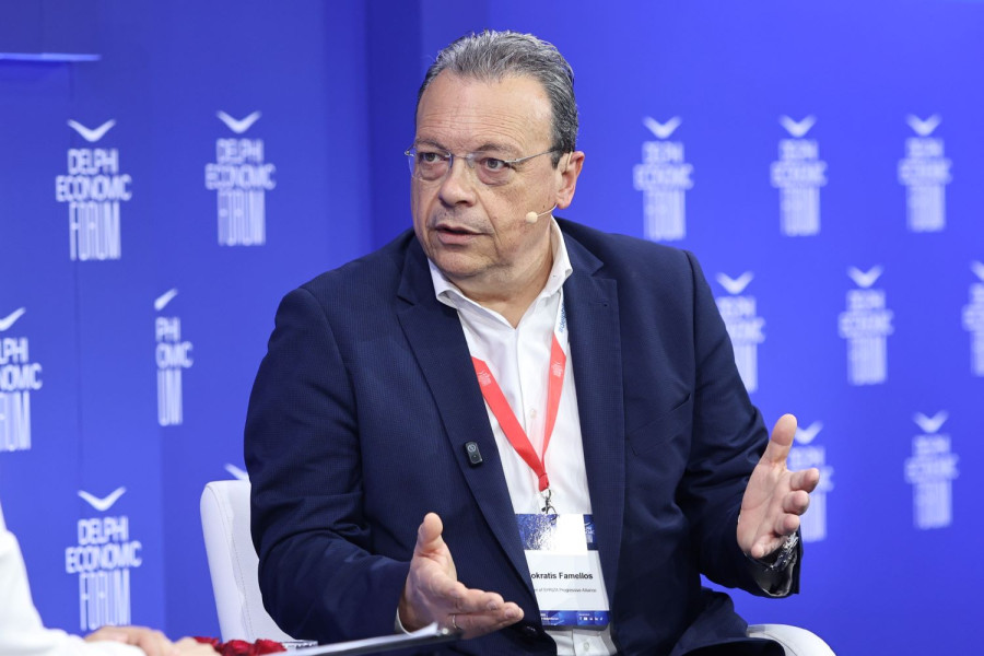Ο Σωκράτης Φάμελλος στο Οικονομικό Φόρουμ των Δελφών/EUROKINISSI