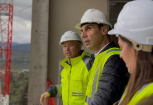 Επίσκεψη Θεμιστοκλέους στο υπό ανέγερση Γενικό Νοσοκομείο Σπάρτης ΙΣΝ