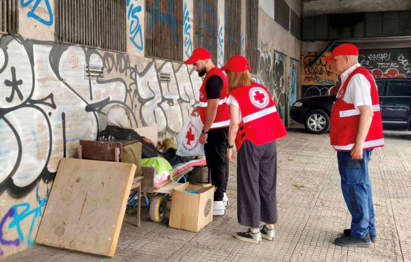 Δράση υποστήριξης 82 άστεγων συνανθρώπων μας στο κέντρο της Αθήνας από τον ΕΕΣ