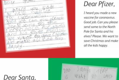 Τα συγκινητικά γράμματα παιδιών στο Άγιο Βασίλη και την Pfizer για εμβόλια παντού (pic)